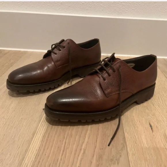 NIB Paul Stuart Stuarts Choice Pebble Leather Trinity Brown Derby Shoes 7D Paul Stuart main image 3